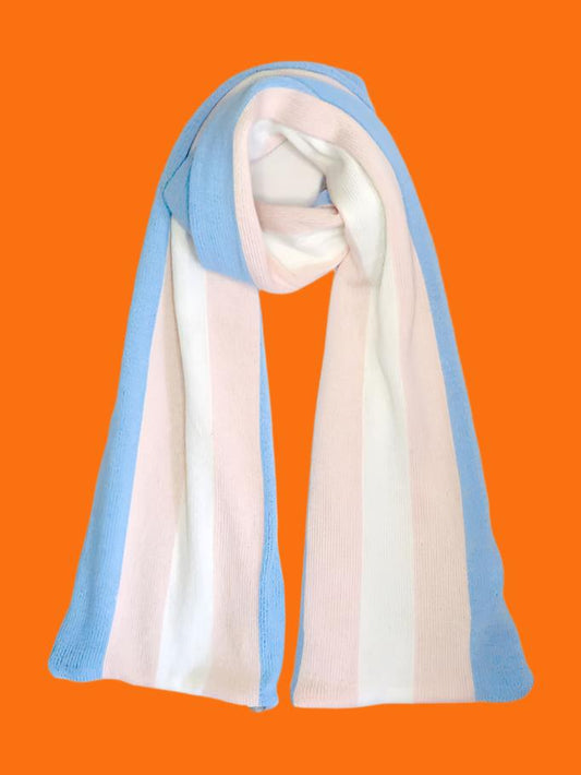 Dot Knits Scarves  -Transgender Flag Scarf 